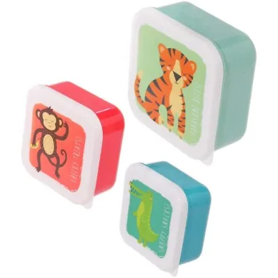 Zooniverse Children's Kids Characters School Nursery Lunch Snack Box 3Pc Set • £11.95