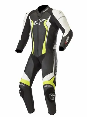 $860.48 • Buy Alpinestars GP Force Leather 1PC Sports Motorcycle Track Race Suit - Black/Fluo
