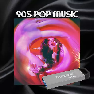 90s Pop USB 3.0 Music Flash Drive | Popular Hits | Quality USB Stick + Keychain • $39.95
