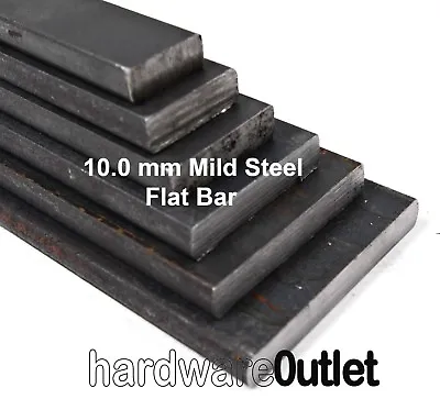 £4.15 • Buy MILD STEEL 10mm Thick FLAT BAR Sheet Plate 8 Sizes & 8 Saw Cut Lengths Available