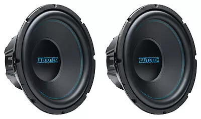 (2) Autotek ATK12D4 12  Car Audio Subwoofers 800w Peak/400w RMS Subs DVC 4 Ohm • $68.90