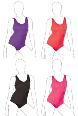 Girls Nylon Sleeveless Leotard Child Kids Gymnastics Dance Swimming Bodysuits UK • £5.49