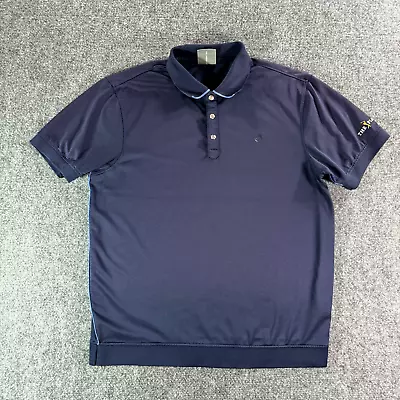 Ian Poulter Mens Shirt Medium Blue Performance Golf Polo Top • $22.49