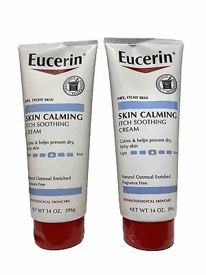 2x Eucerin Skin Calming Daily Moisturizing Creme Fragrance Free 14oz • $24.99