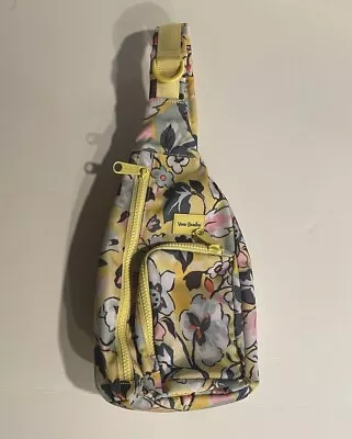 Vera Bradley Floral Sling Bag Backpack Handbag Spring Garden Water Resistant • $24