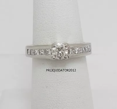 1CT Round Diamond Solitaire Engagement Wedding Bridal Ring Band 14K White Gold • $699.99