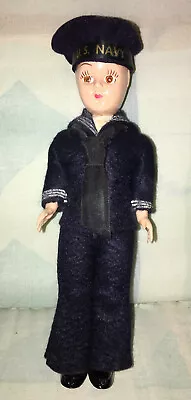 Vintage 8  Lestoil Military Soldier U.S. Navy Doll  50's Good Condition • $28.99