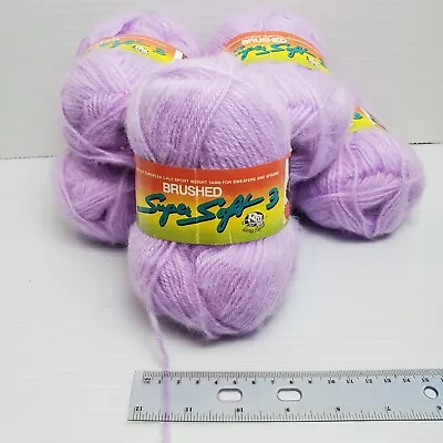 Lot Of 6 Lana Moro Super Soft 3 Brushed Yarn 100% Acrylic 40gr 140yds LAVENDER  • $12.95