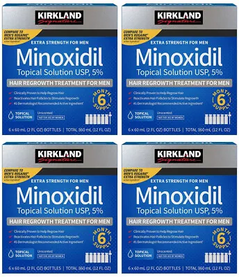 24 Months Kirkland Minoxidil 5% Extra Strength Men Hair Regrowth Solution 10/25 • $102.99