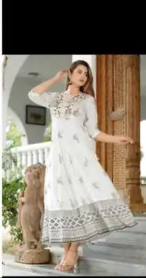 Beautiful Designer Kurta Indian Bollywood Anarkali Gown Kurti Party Wear Clothes • $34.78