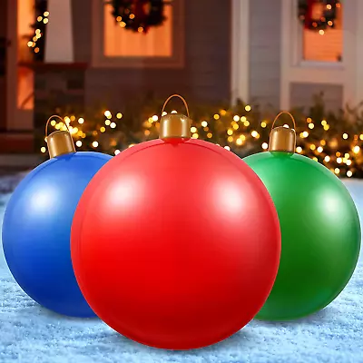 $30.99 • Buy 3PCS Outdoor Christmas Decorations Yard Inflatable Christmas Balls