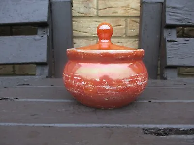£25 • Buy Moorcroft   Pottery  Early Burslem . Orange Luster Tobacco Jar .