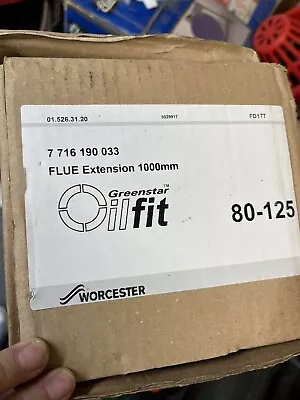 Worcester OilFit Oil Boiler Flue Extension 80/125  1000mm/1m • £90