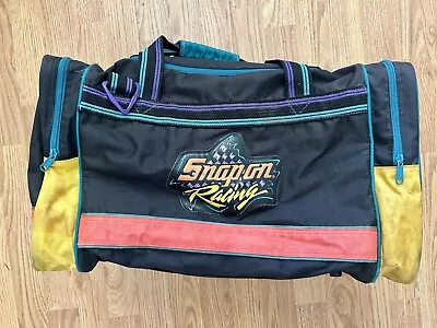 Vintage Snap-On Racing Colorful Duffle Gym Bag Missing Shoulder Sling • $58.95