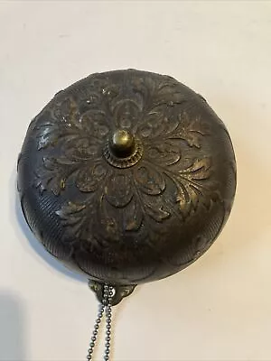 Vintage Beautifully Ornate Bronze Doorbell Dated 1882 Working • $40