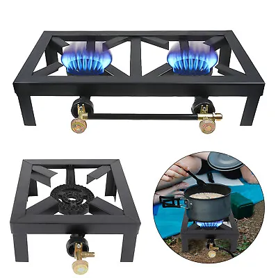 Portable Camping Stove Propane Gas LPG Cooker Cast Iron Burner Outdoor BBQ Grill • $34.99