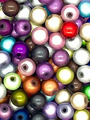 60g Mixed Colours Acrylic Miracle Beads Round 8mm Illusion Beads 3D Beads • £6.99