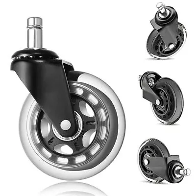 Office Chair Wheels Replacement Rubber Chair Casters Home Chair Castors AU' • $17.28