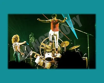 Keith Moon THE WHO Jumping Over His Drums During Concert 8x10 Photo • $11.99