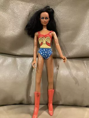 Vintage 12” 1975 1976 MEGO Wonder Woman Action Figure Doll Lynda Carter VTG • $89.99