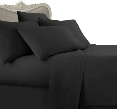 Luxurious 800 Thread Count Black Egyptian Cotton Sheet Set California King • $86.31