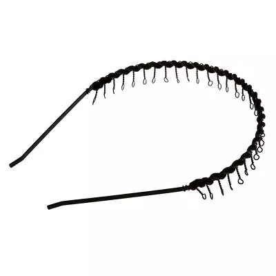  Twisted Metal Teeth Comb Black Headband Hair Hoop For Lady C4O24081 • $4.74