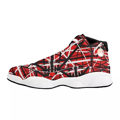 Red Striped Retro Basketball Shoes • $160