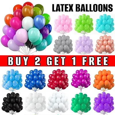 100X PLAIN BALLOONS 5 10 12  Helium LATEX BALONS Quality Birthday Party BALOON • £6.35