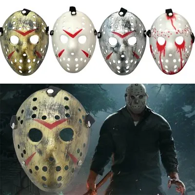 $8.98 • Buy Halloween Friday The 13th Jason Voorhees Hockey Mask Cosplay New Adult One Size