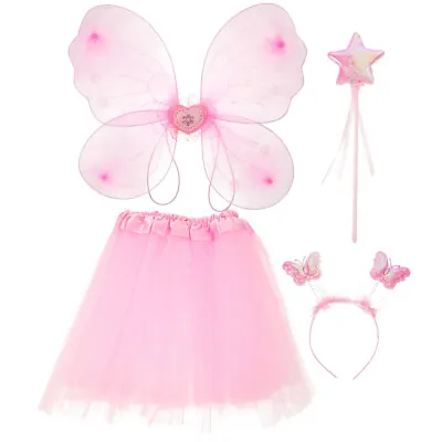  Performance Dress Up Girls Clothing Fairy Costume Child Women's With Wings • £10.45