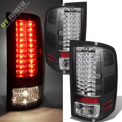 Black 07-13 GMC Sierra 1500 Pickup / 07-14 2500 3500 LED Tail Lights Left+Right • $129.99