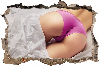 Beautiful Po In Bed - 3D Look Breakthrough Wall Tattoo Sticker • £17.31