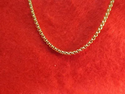 Stainless Steel Gold Plated 4mm Smooth Box 16 -60  Chain Necklace-gold • $5.37