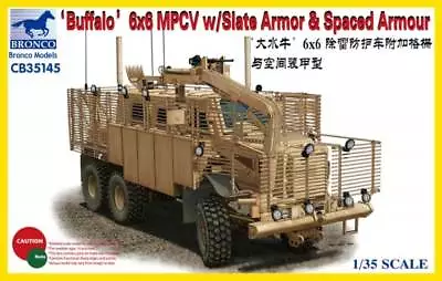 Bronco Models 1/35  Buffalo 6x6 MPCV Vehicle Building Kit With Slat Armor & Spac • $89.98