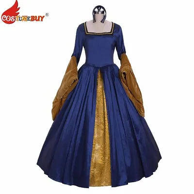 Costumebuy Anne Boleyn Blue Dress Tudor Queen Elizabeth Costume Dancing Ball • £115.20