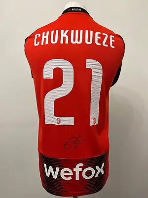 Signed SAMUEL CHUKWUEZE Shirt - AC Milan - EXACT PROOF/COA • £159.99