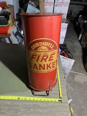 Gardwell Fire Blanket Canister Container Includes Blanket Vintage • $220