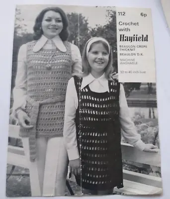 Crochet Pattern Tunics Or Tabards With Belt 70s • £1.50