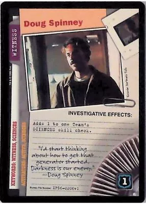 X-Files CCG Doug Spinney XF96-0206v1 • $0.99