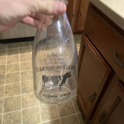 $19.99 • Buy Rare Blossom Dairy ACL Quart Milk Bottle Charleston West Virginia VA
