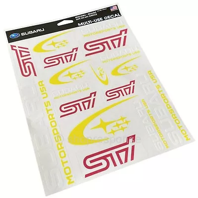 Subaru STi Motorsports USA Sticker Decal Sheet Officially Licensed • $19.99