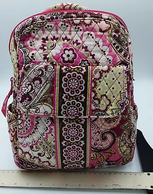 Vera Bradley Very Berry Backpack Quilted Pink Purple Book Bag Or Laptop Bag  • $30