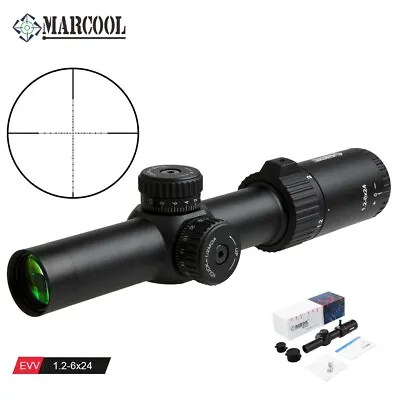 MARCOOL ALT 1.2-6x24 SFP Riflescope Optics Tactical Hunting Sight Mil Dot Scopes • $53.99