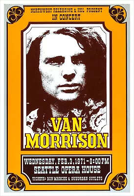 Van Morrison 1971 Concert Poster Print • $14.50