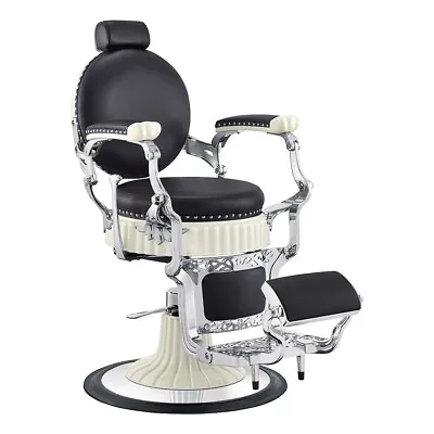 Barber Chair Heavy Duty Hydraulic Vintage Design Barbering Chair Mikado • $1499