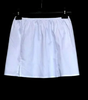 £5.22 • Buy White Black Mini Underskirt 4-20 Cotton Half Slip 14  Petticoat Dress WAIST SLIP