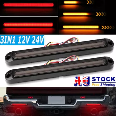 2x LED Tail Lights Flowing Turn Signal Rear Stop Brake Trailer Truck Caravan UTE • $36.08