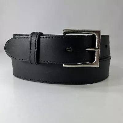 Black Genuine Leather Work Belt - Men's Size 36 • $15.20