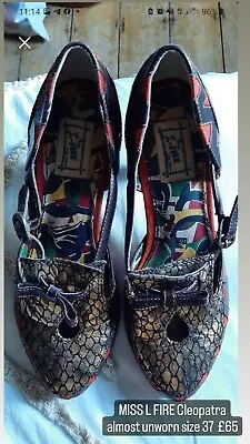 Miss L Fire CLEOPATRA SHOES VINTAGE STYLE DECO • £85