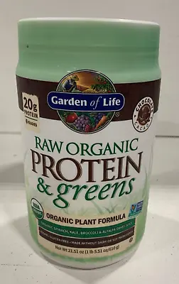 RAW Organic Protein & Greens Plant Formula Chocolate Cacao 21.51 Oz • $29.99